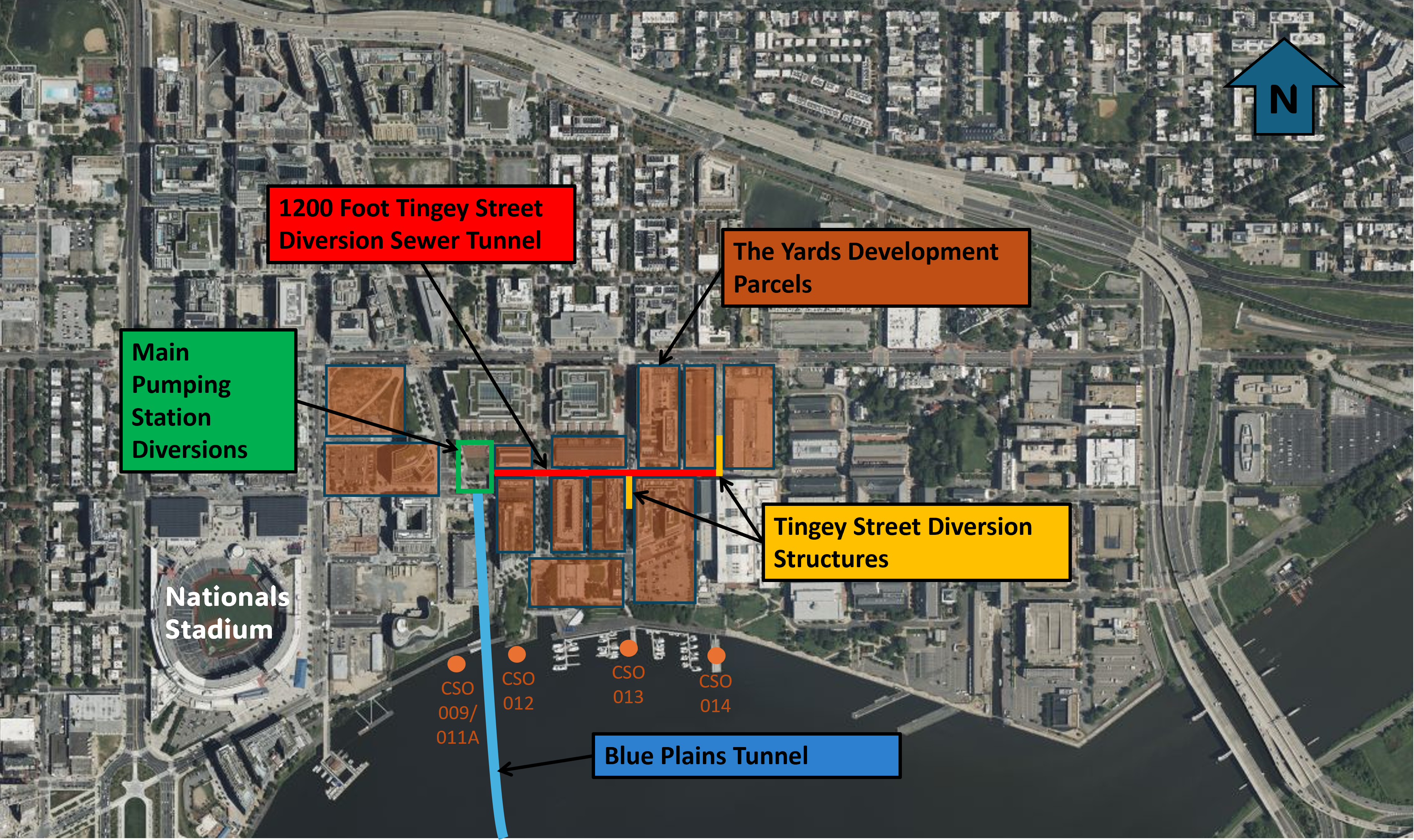 Tingey Street Diversion Sewer Area Map 