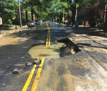 File photo of water main break