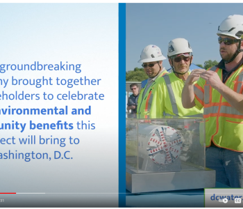 Engaging scene in the Potomac River Groundbreaking Ceremony video.