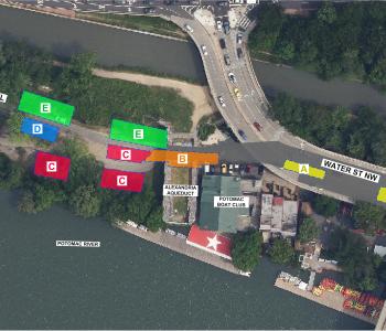 Water St NW and Capital Crescent Trail Utility Investigation Map 