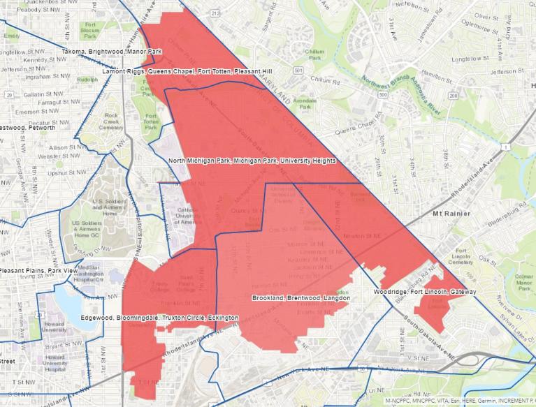 Updated map of impacted area