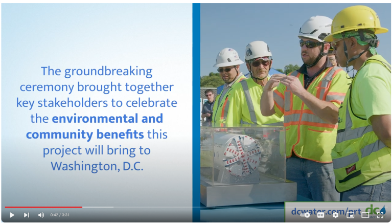 Engaging scene in the Potomac River Groundbreaking Ceremony video.