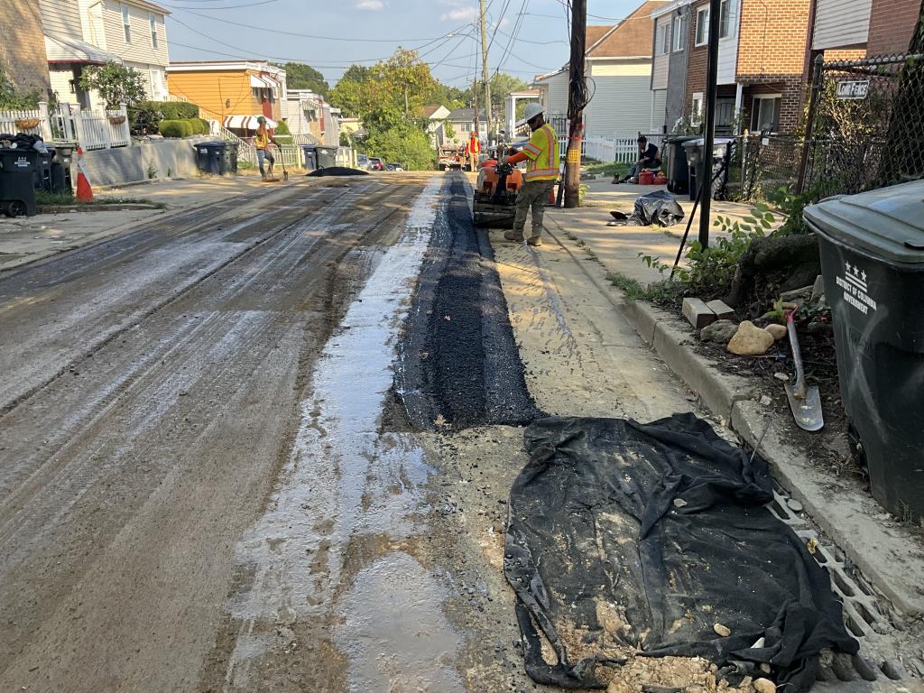 Repaving after repair.