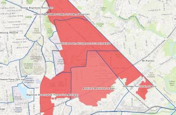 Updated map of impacted area