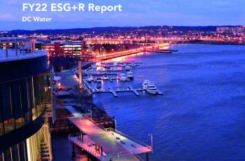 Cover of the DC Water 2022 ESG+R Report