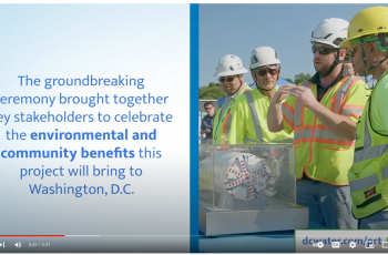 Engaging scene in the Potomac River Groundbreaking Ceremony video.