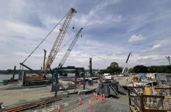 DC Water Potomac River Tunnel Project West Potomac Park DC Water Potomac River Tunnel Project construction site at West Potomac Park